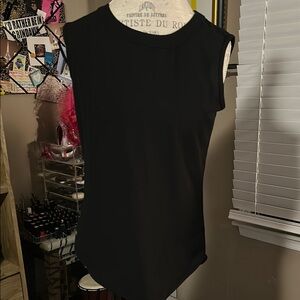 Anne Klein Black Sleeveless Blouse - XXS